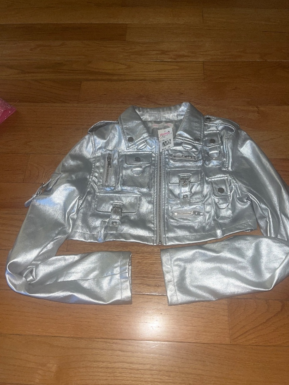 Hot & delicious small silver cargo jacket